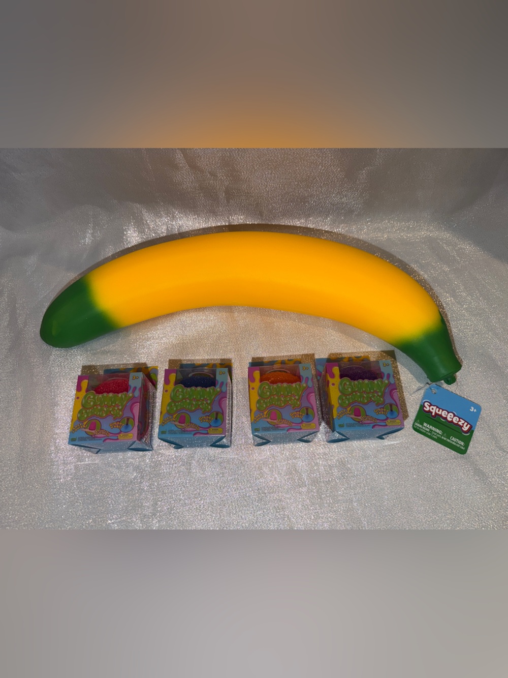 1 Squeeezy Banana & 2 Randomly Selected Gummy GumDrops